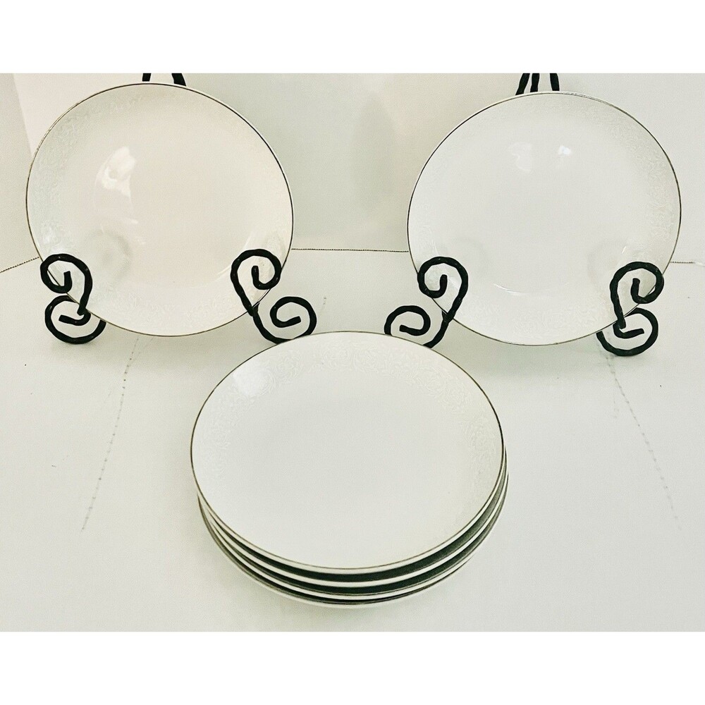 5 Vintage 1950 Crown Victoria Lovelace Fine China 6.25" Bread/Dessert Plates